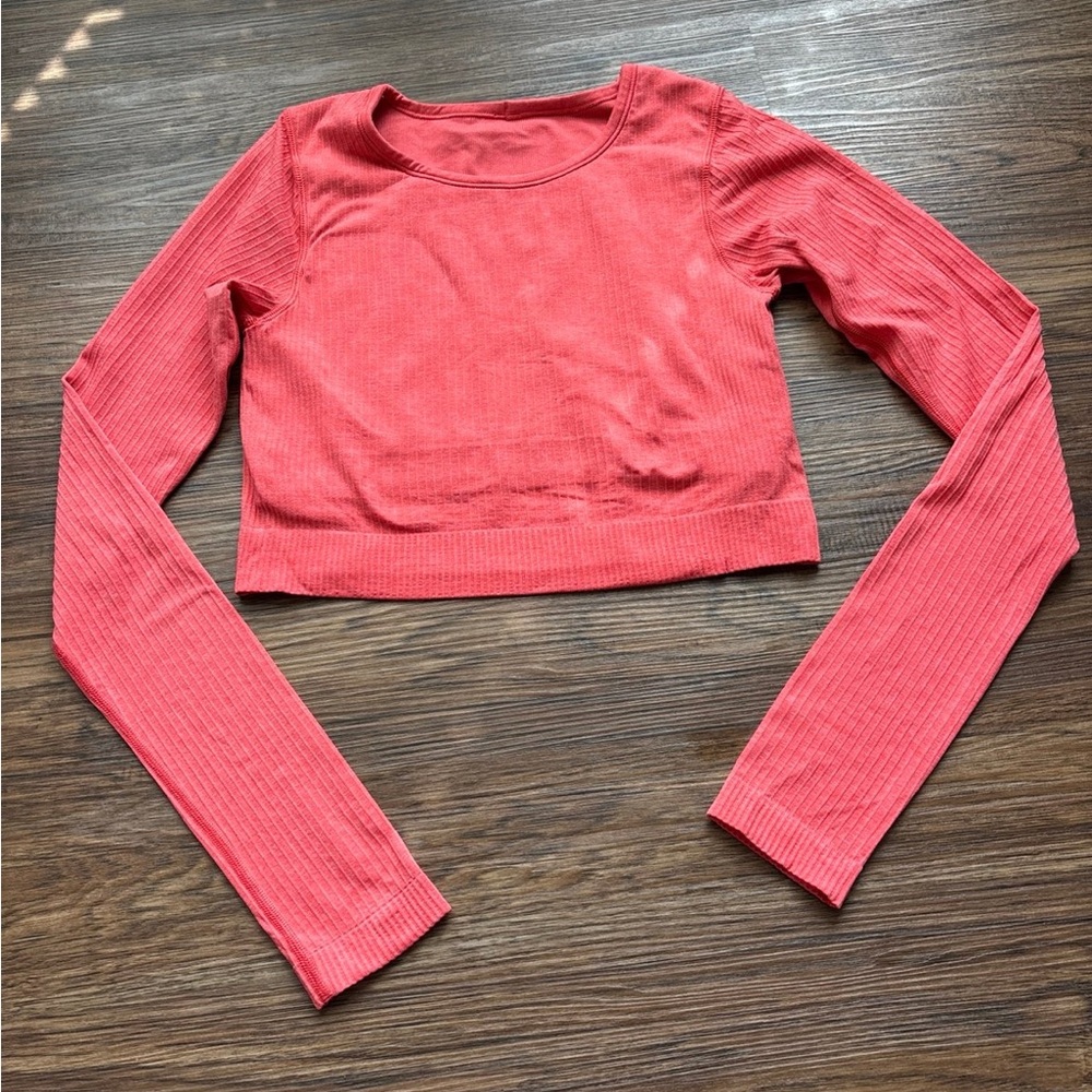 NWOT  Lululemon crop Ebb to Street Long Sleeve Shirt